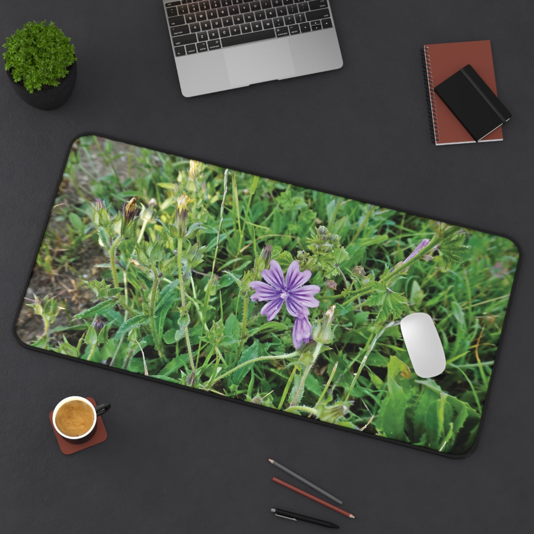 Desk Mat - Flower of Malva Sylvestris