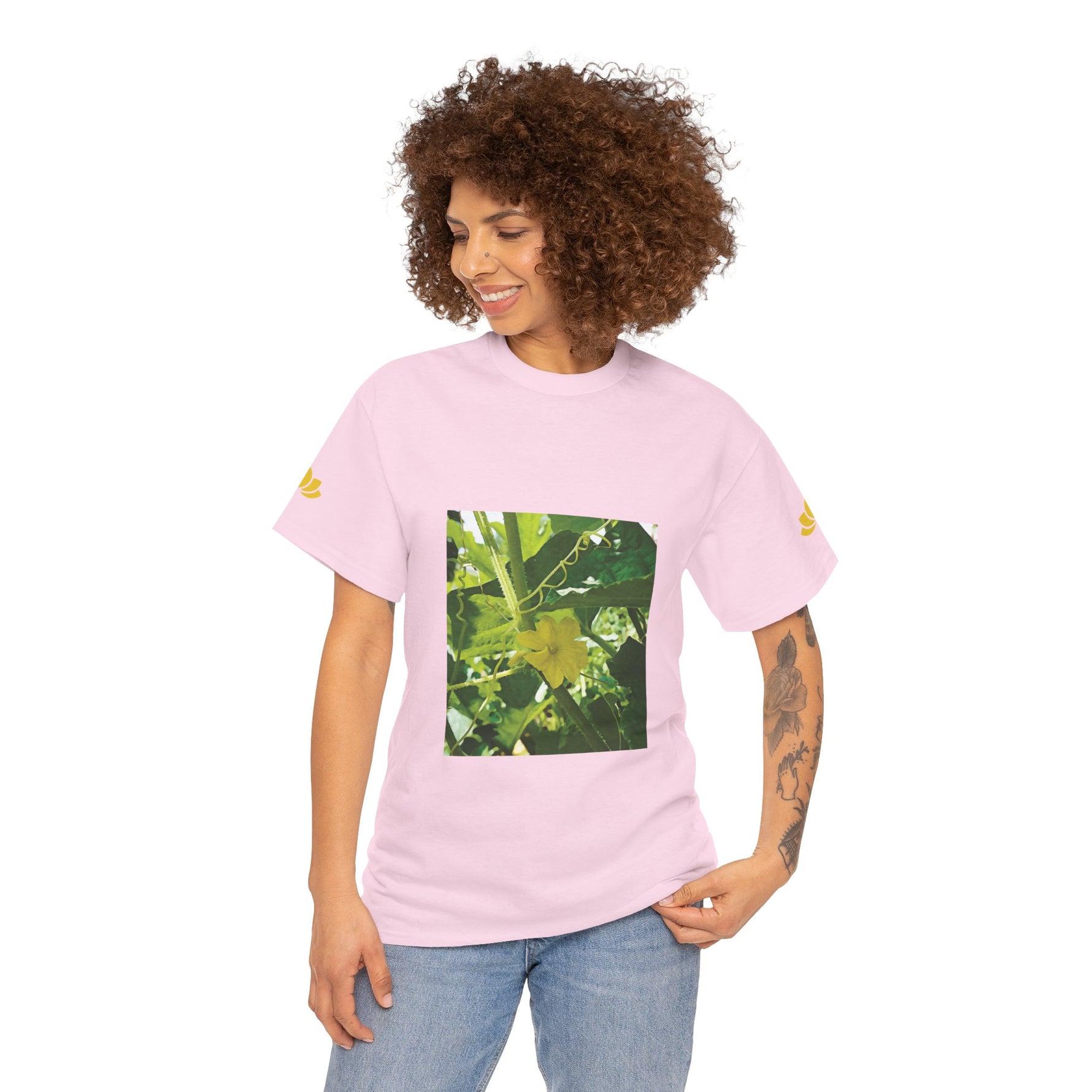 Unisex Heavy Cotton Tee - Flower of Cucumber