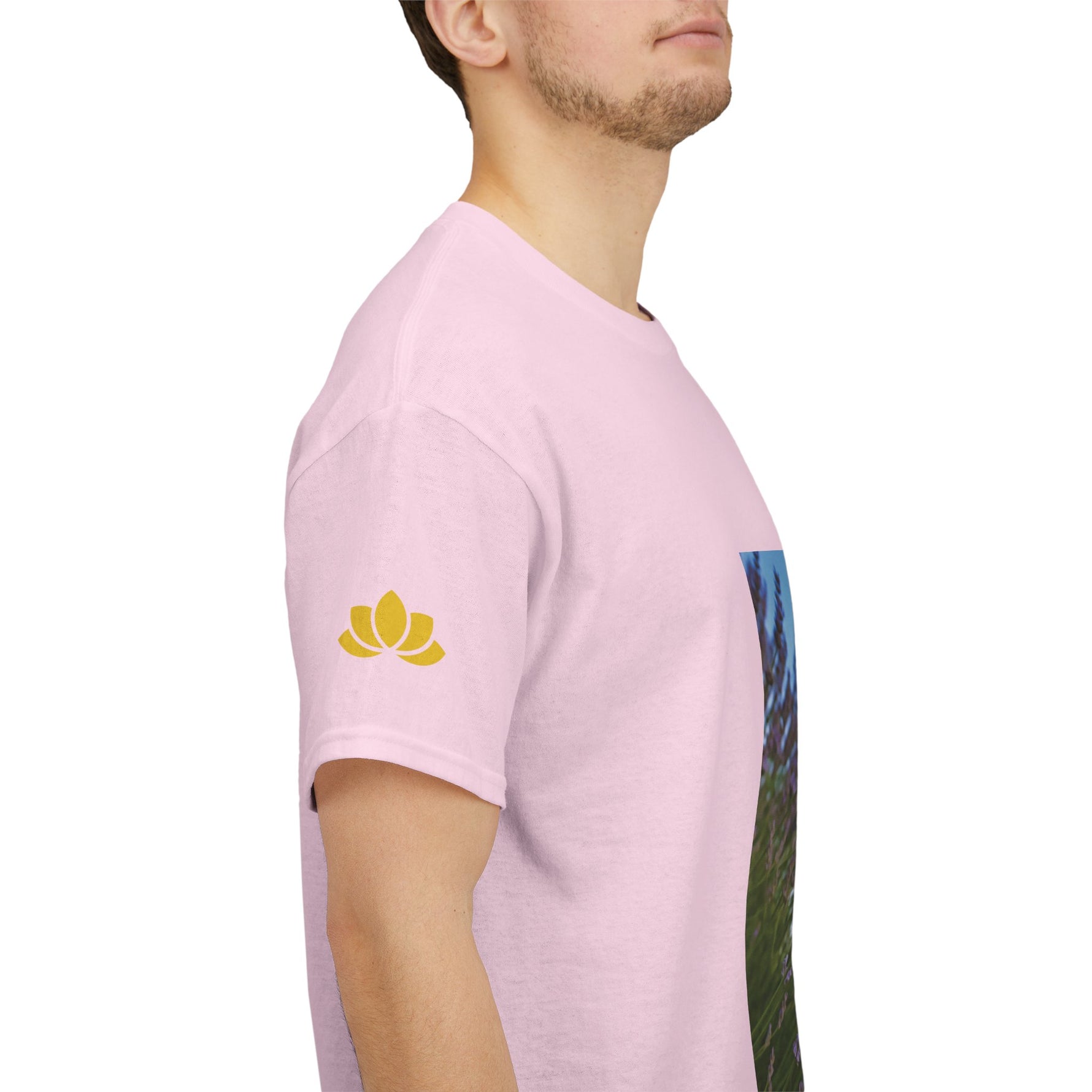 Unisex Heavy Cotton Tee - Flower of Lavender with Bombus