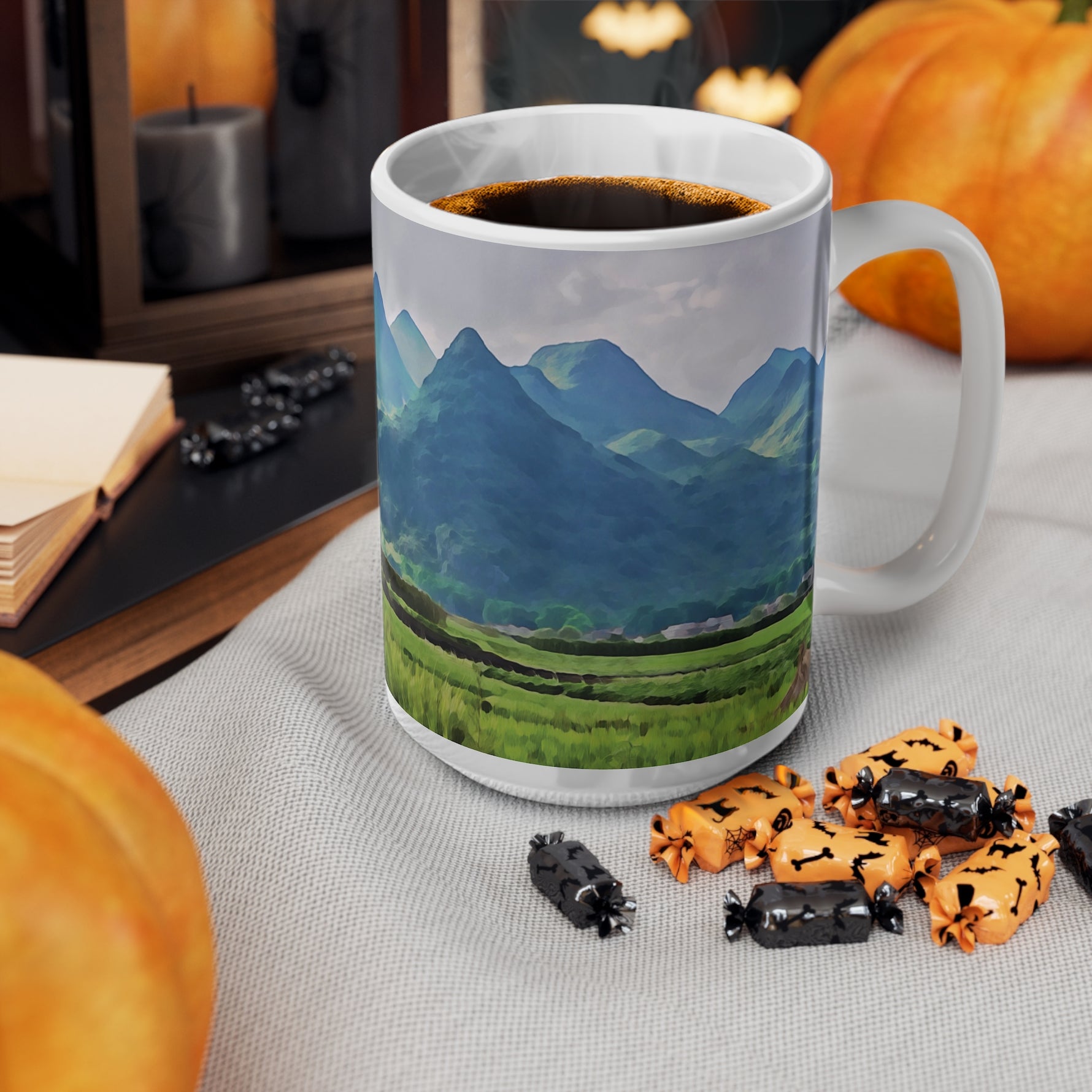 Ceramic White Cup 15oz - China's Guilin Hills