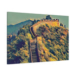 Stretched Matte Canvas - Poly Art - China's Great Wall (Variant 4)
