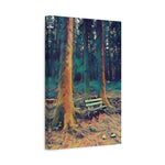 Stretched Matte Canvas - Poly Art - Forest (Variant 13)