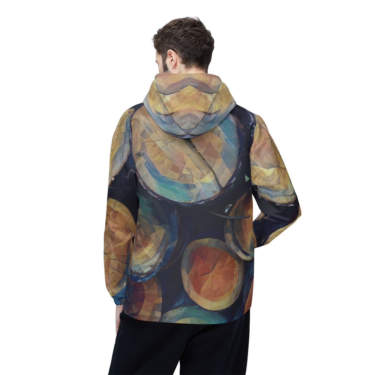 Windbreaker Jacket - Poly Art - Wooden Trunks (Variant 3)
