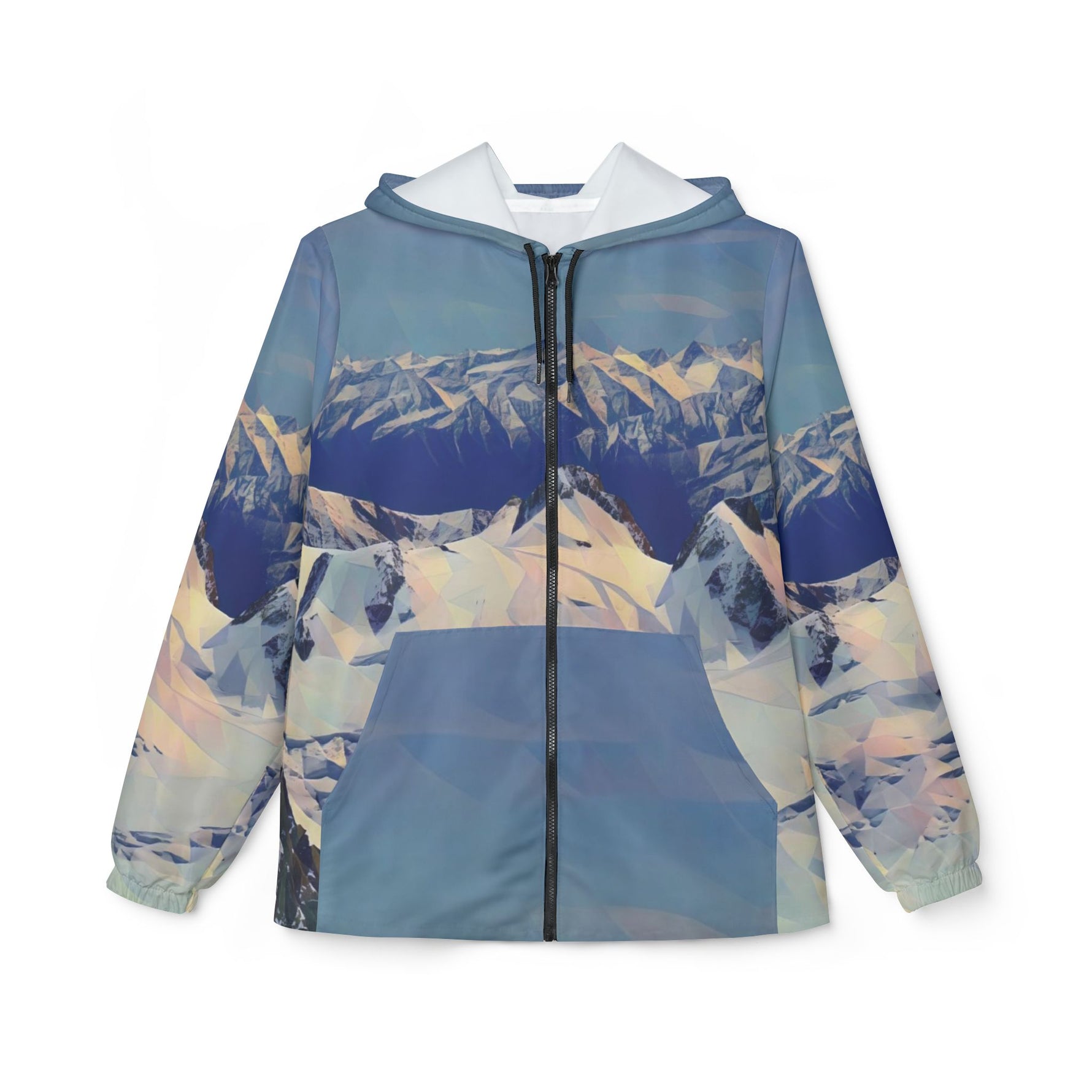 Windbreaker Jacket - Poly Art - View from Mont Blanc
