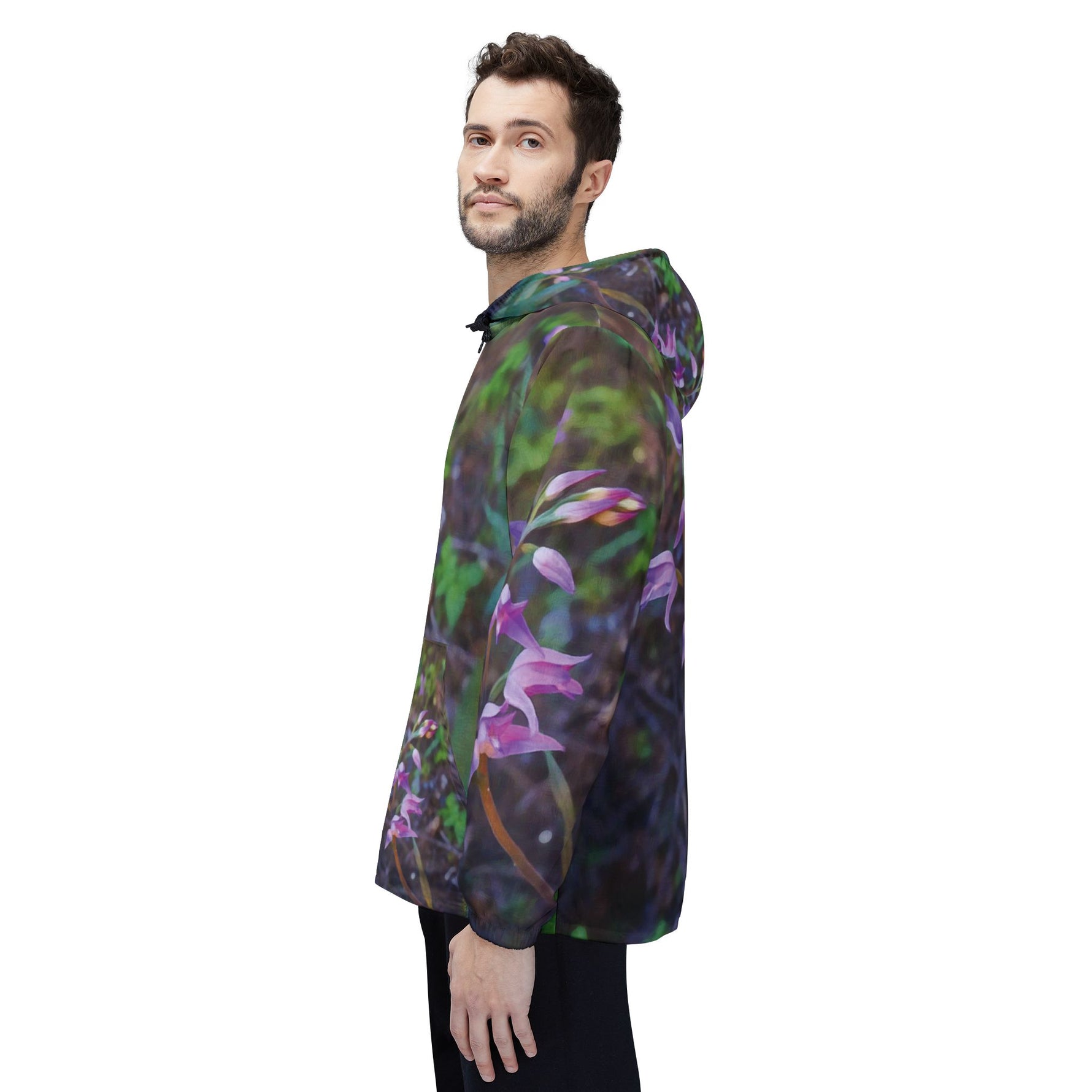Windbreaker Jacket - Flower of Cephalanthera Rubra