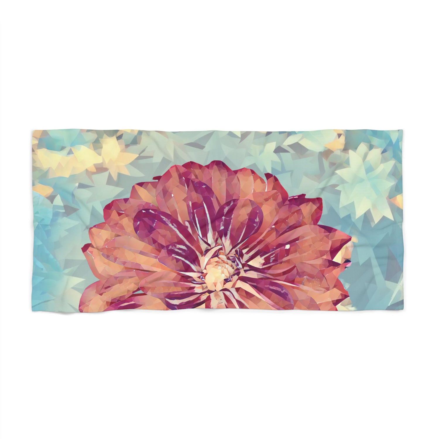 Beach Towel – Poly Art - Flower of Dahlia (Variant 2)