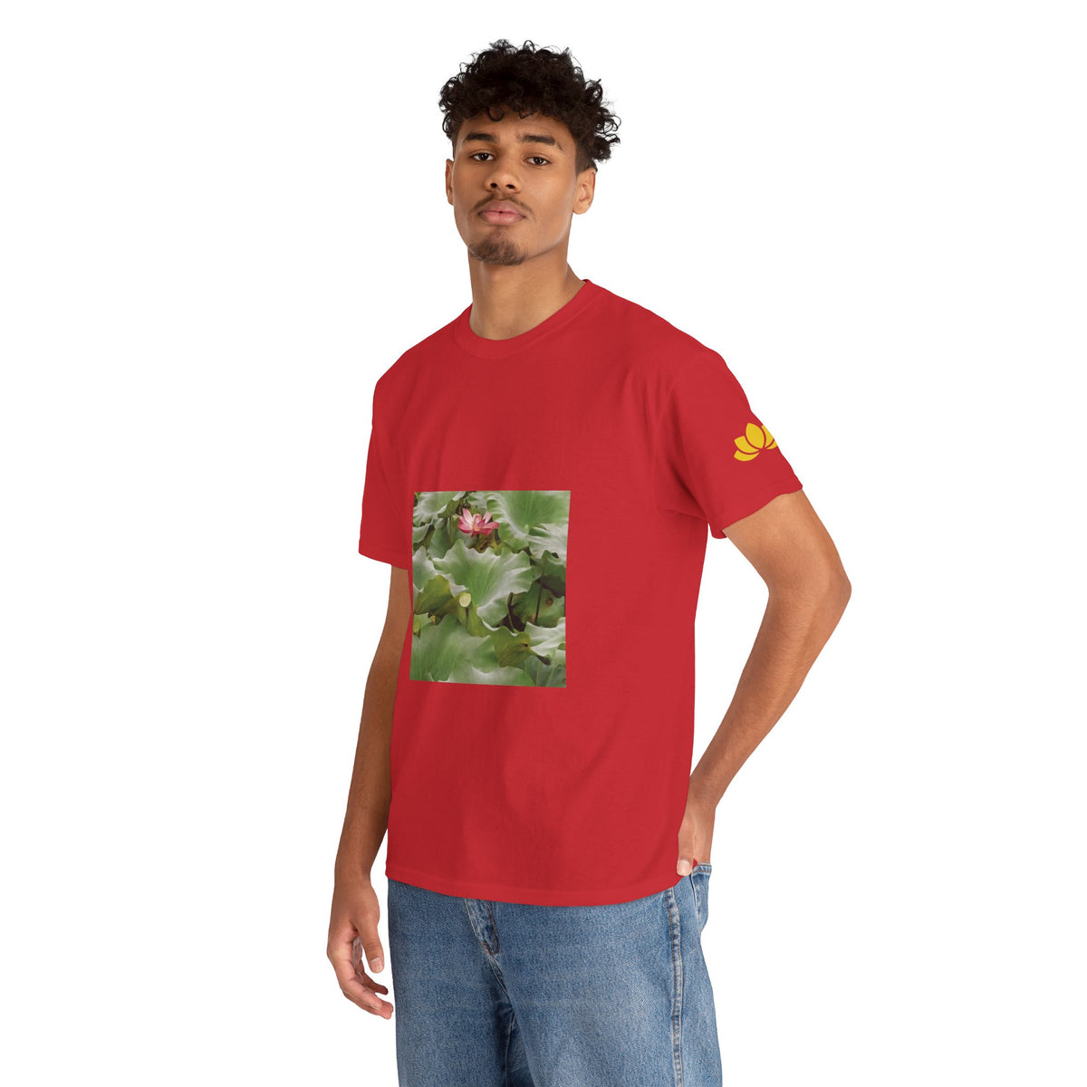 Unisex Heavy Cotton Tee - Flower of Lotus (Variant 2)