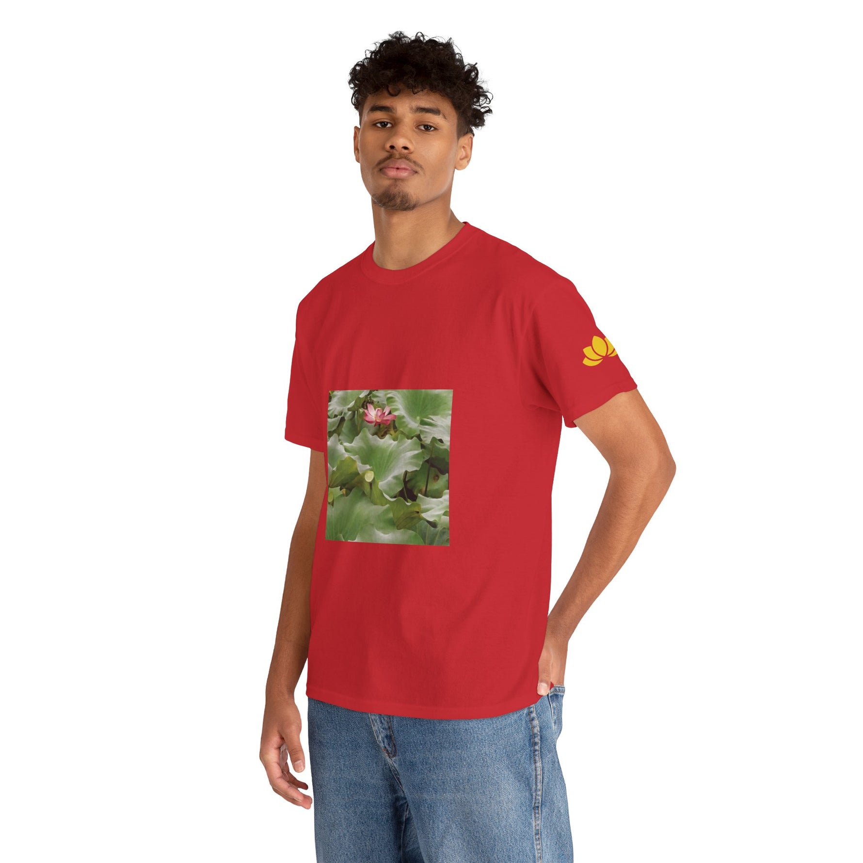 Unisex Heavy Cotton Tee - Flower of Lotus (Variant 2)