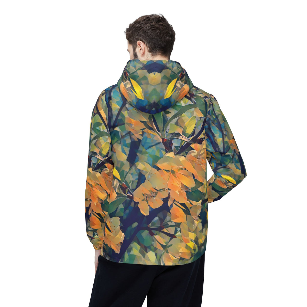 Windbreaker Jacket - Poly Art - Apple's Tree Flower (Variant 2)