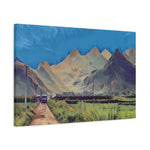 Stretched Matte Canvas - Poly Art - China's Guilin Hills
