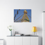 Stretched Matte Canvas - Nepal, Stupa with Buddha's Eyes (Variant 1)