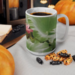 Ceramic White Cup 15oz - Flower of Lotus (Variant 2)