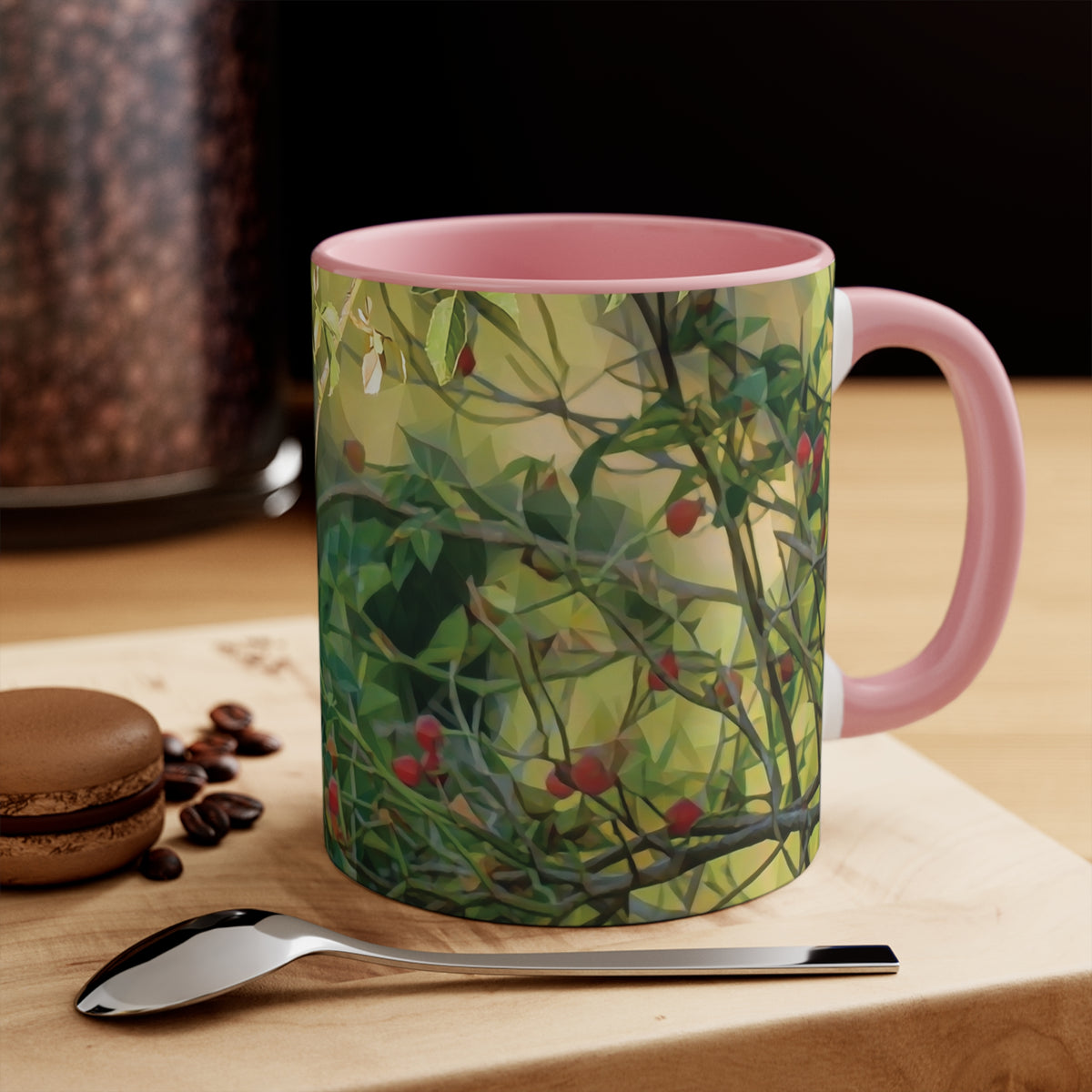 Mug 11oz - Poly Art - Rosehip plant (Variant 2)