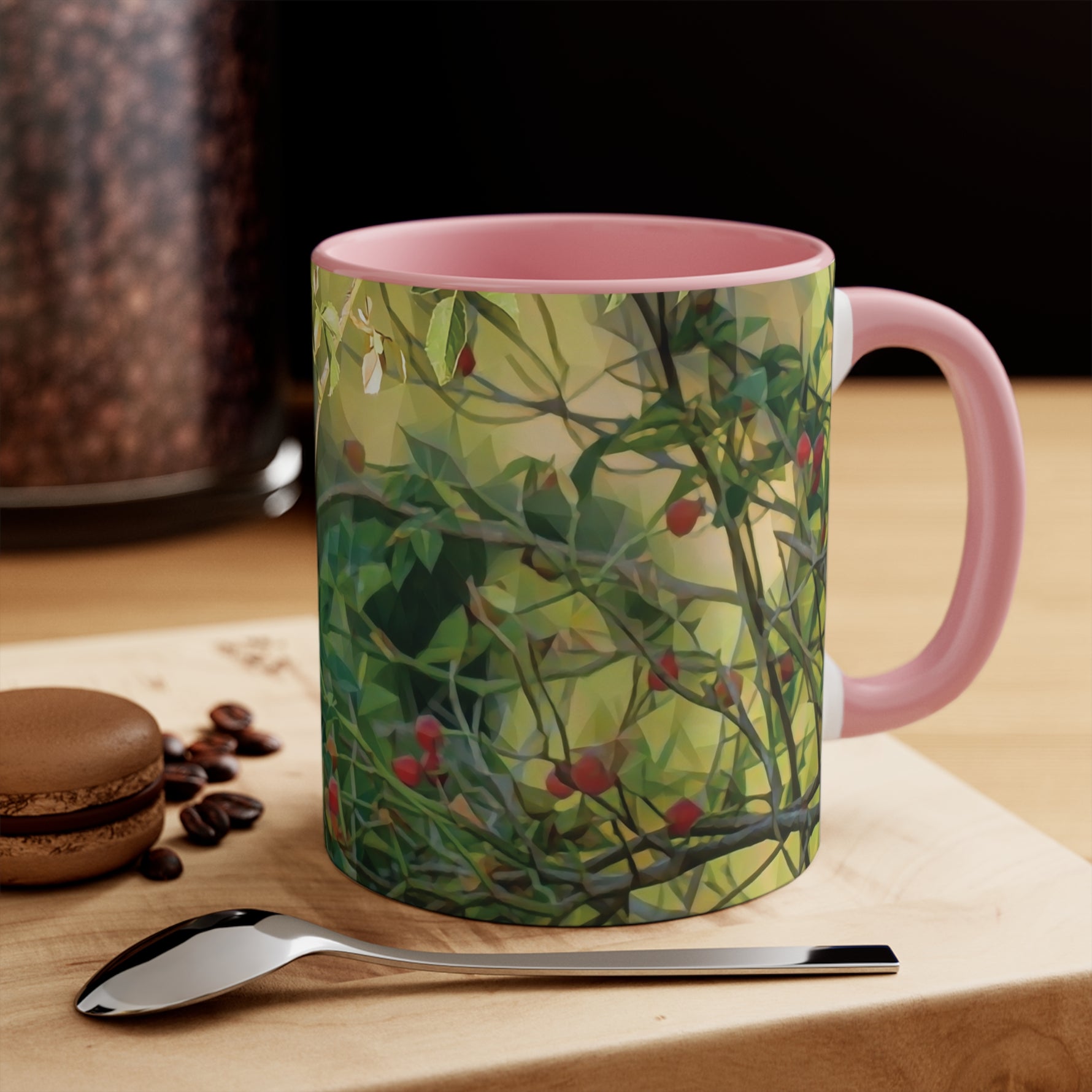 Mug 11oz - Poly Art - Rosehip plant (Variant 2)