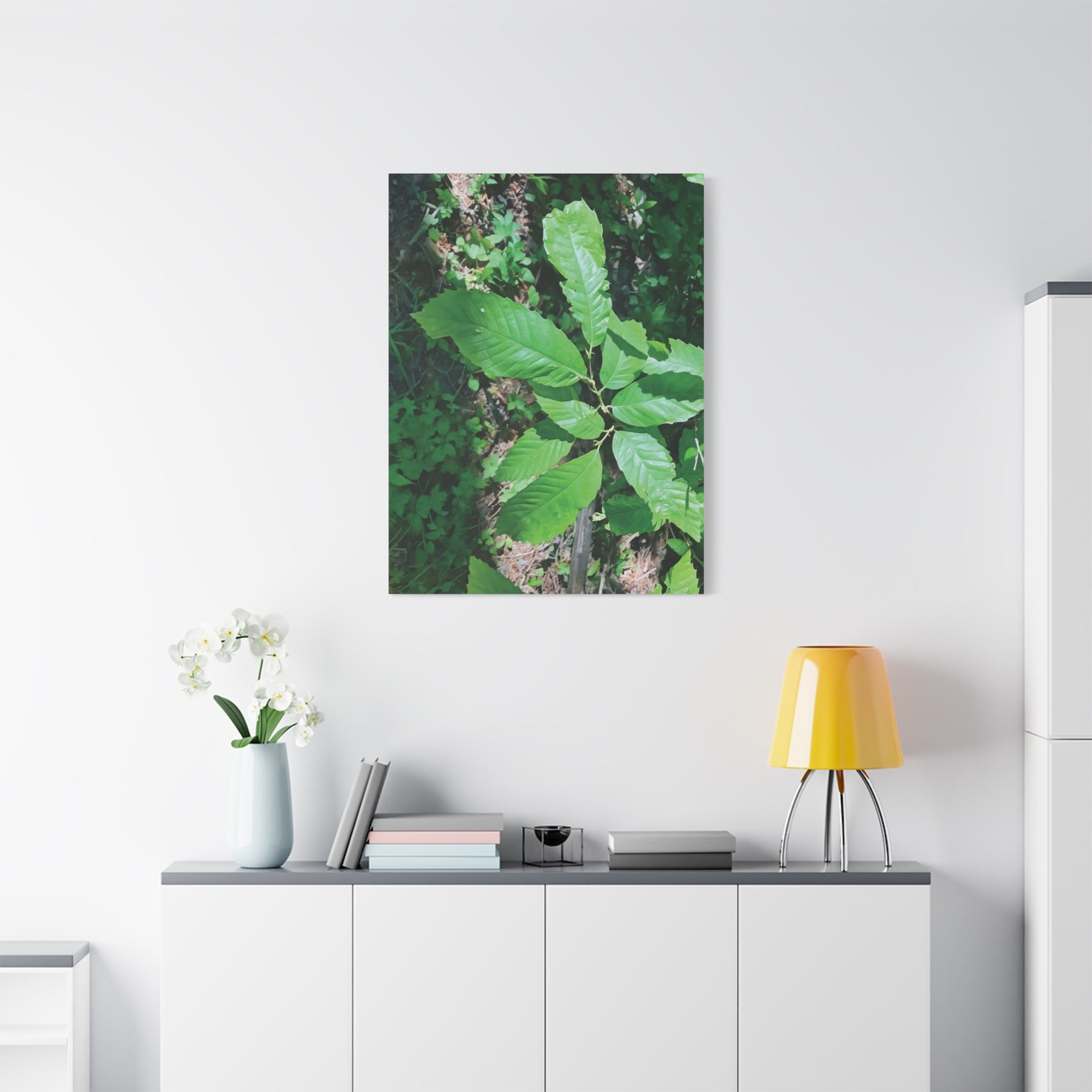 Stretched Matte Canvas - Castanea Tree Leaves