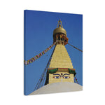 Stretched Matte Canvas - Nepal, Stupa with Buddha's Eyes (Variant 4)