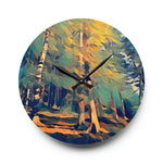 Acrylic Wall Clock - Poly Art - Forest (Variant 01)