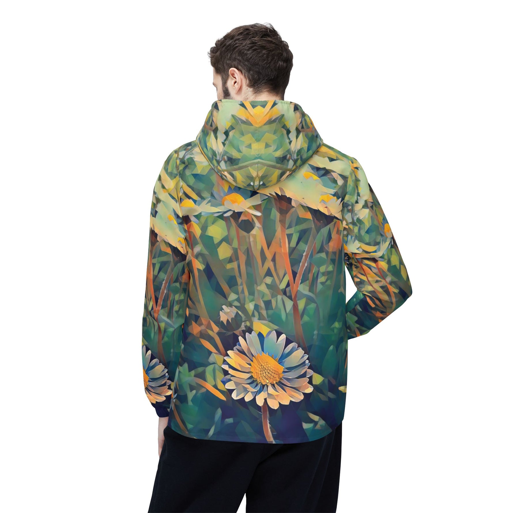 Windbreaker Jacket - Poly Art - Flower of Daisies (Variant 2)