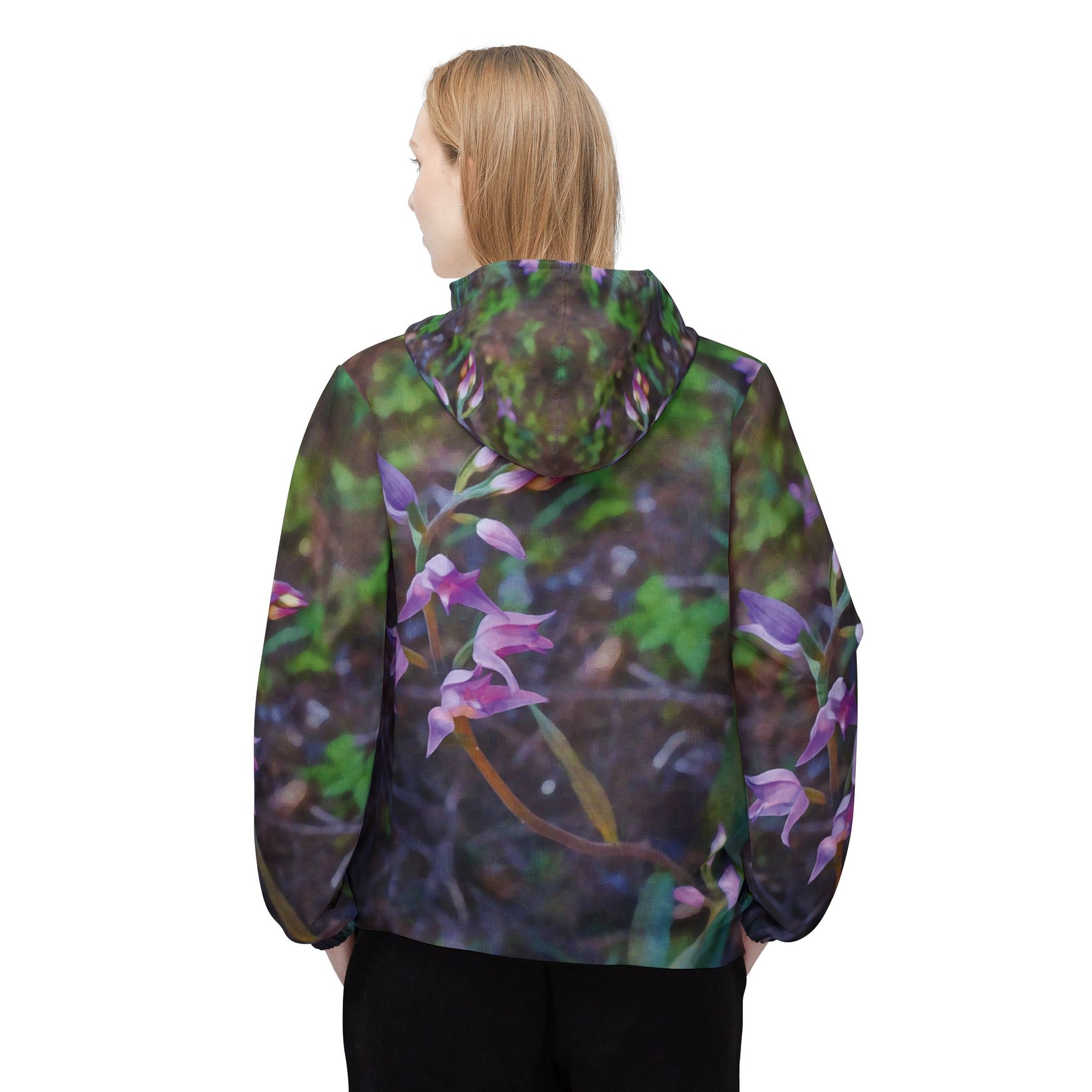 Windbreaker Jacket - Flower of Cephalanthera Rubra