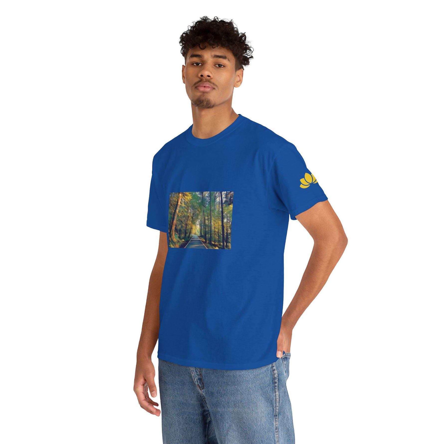 Unisex Heavy Cotton Tee - Poly Art - Forest (Variant 4)