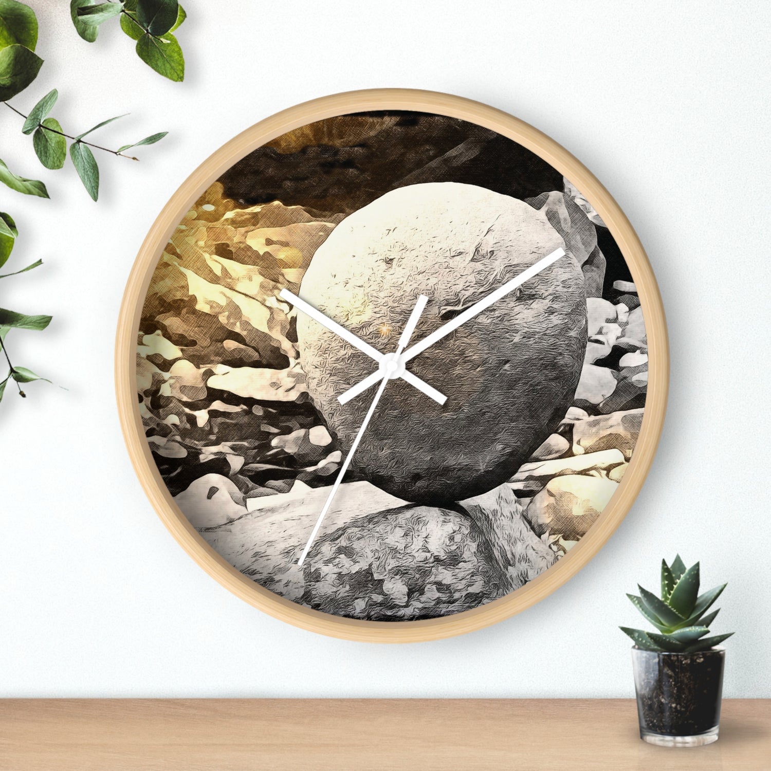 Wall Clock - Stone Balance (Variant 1)