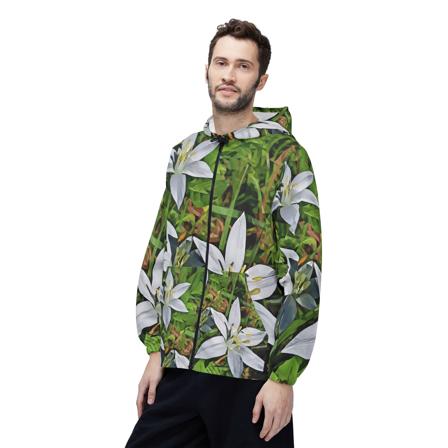 Windbreaker Jacket - Poly Art - Flower of Ornithogalum (Variant 1)