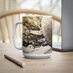 Ceramic White Cup 15oz - Stone Balance (Variant 1)
