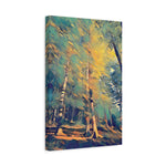Stretched Matte Canvas - Poly Art - Forest (Variant 01)