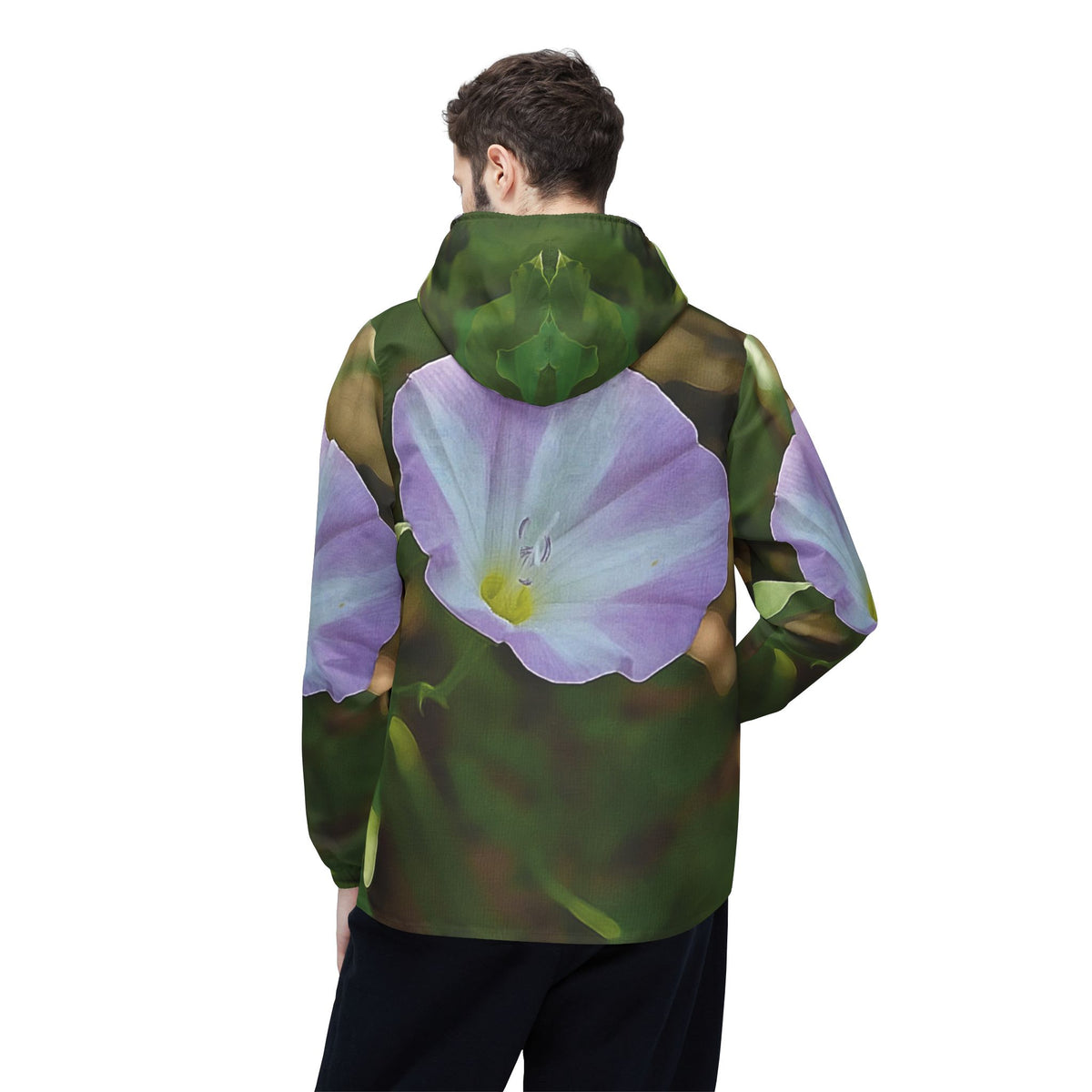 Windbreaker Jacket - Flower of Convolvulus Arvensis/Vilucchio