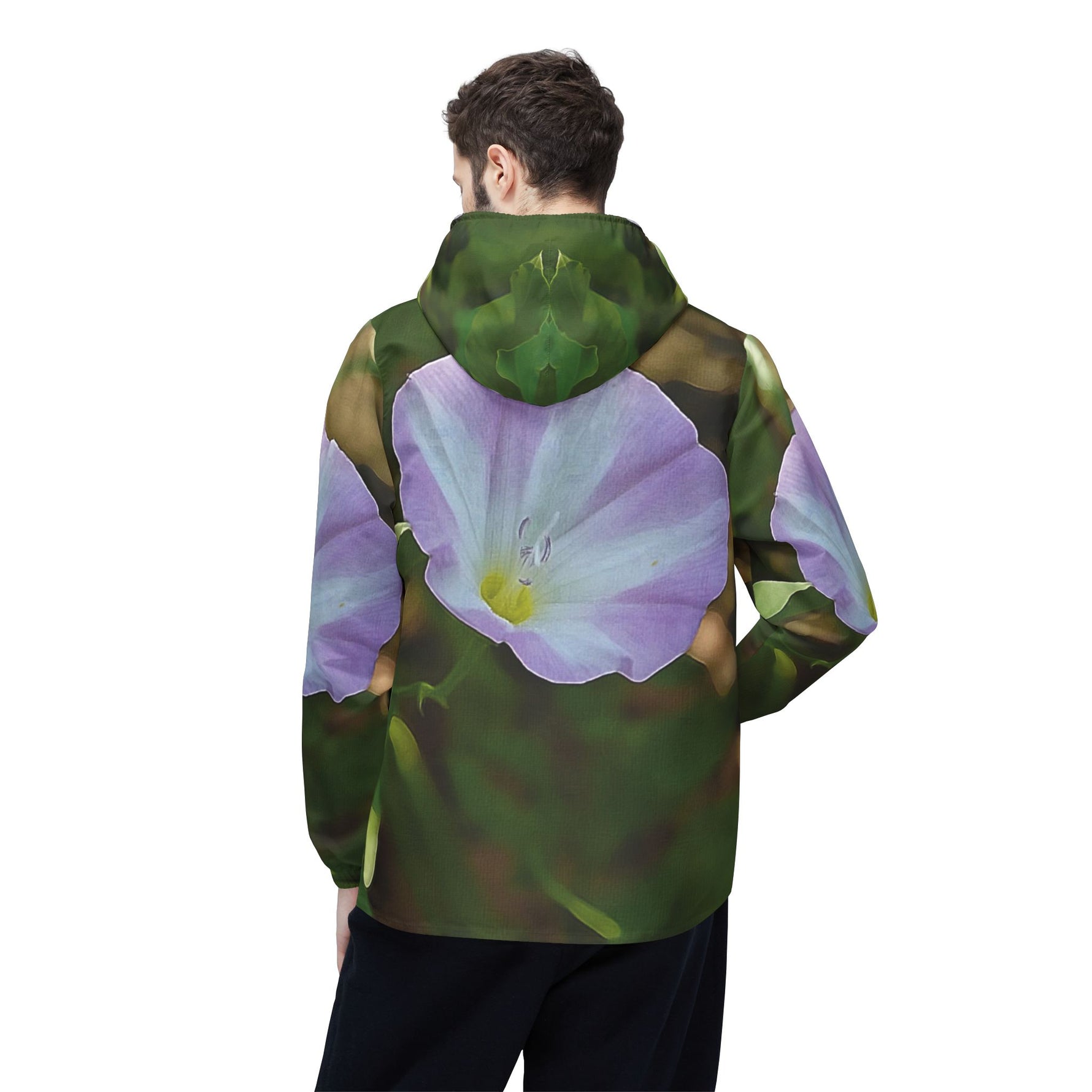 Windbreaker Jacket - Flower of Convolvulus Arvensis/Vilucchio