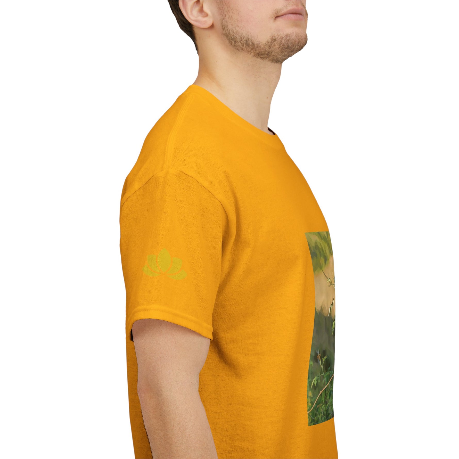Unisex Heavy Cotton Tee - Poly Art - Rosehip Plant