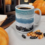 Ceramic White Cup 15oz - Sea (Variant 07)