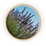 Wall Clock - Flower of Lavender with Bombus Insect (Variant 1)