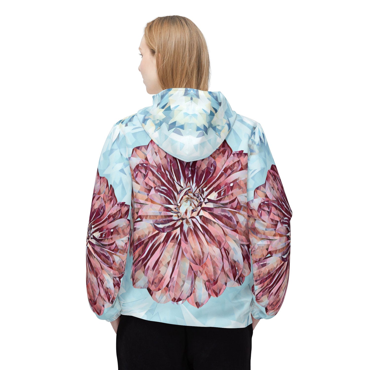 Windbreaker Jacket - Poly Art - Flower of Dahlia (Variant 2)