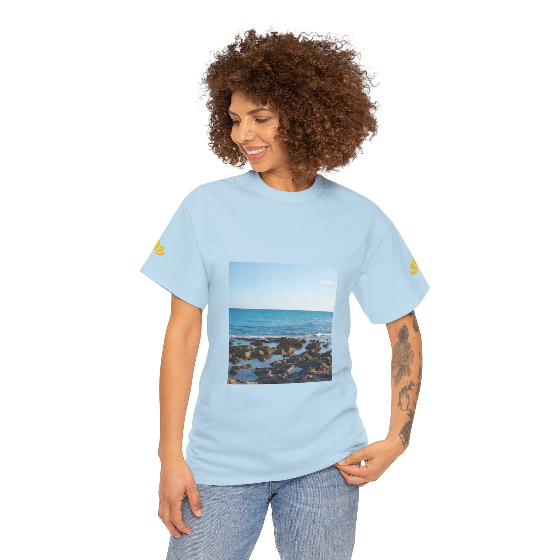 Unisex Heavy Cotton Tee - Sea (Variant 6)