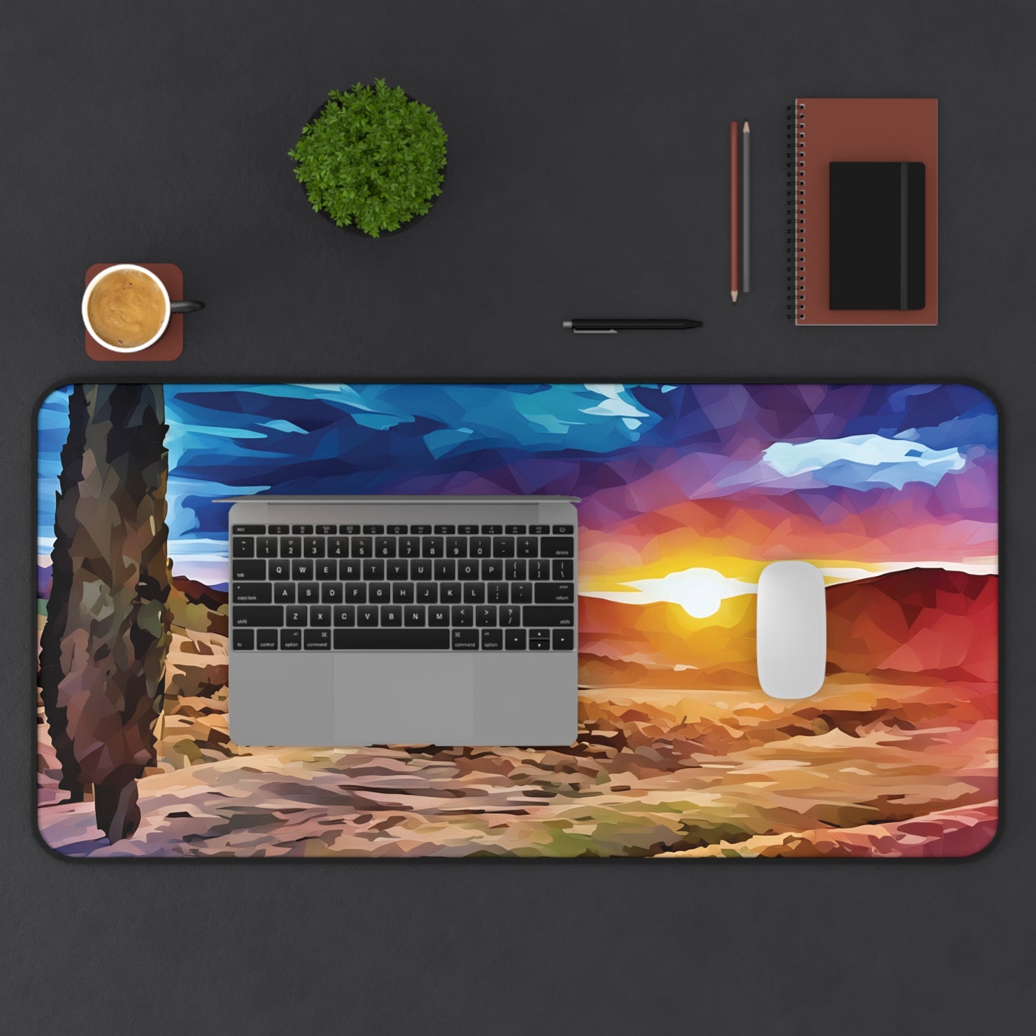 Desk Mat - Poly Art - Tuscan Landscape (Variant 2)