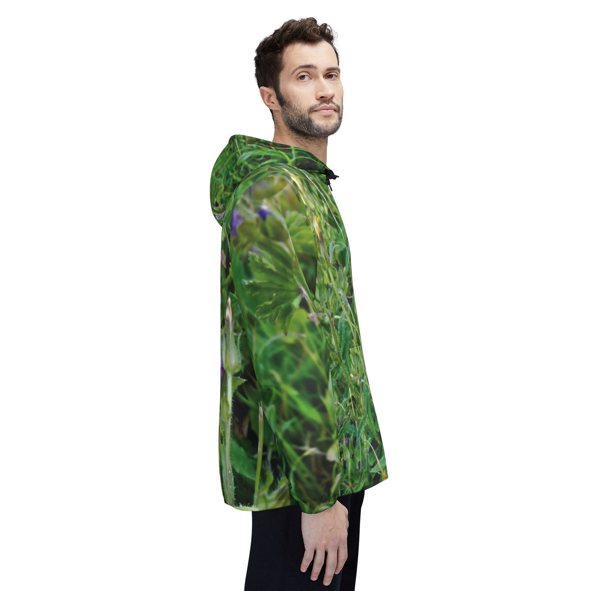 Windbreaker Jacket - Flower of Malva Sylvestris