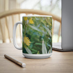 Ceramic White Cup 15oz - Flower of Lysimachia (Variant 1)