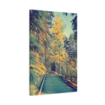 Stretched Matte Canvas - Poly Art - Forest (Variant 06)