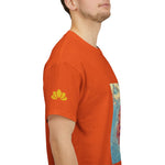 Unisex Heavy Cotton Tee - Poly Art - Flower of Dahlia (Variant 1)