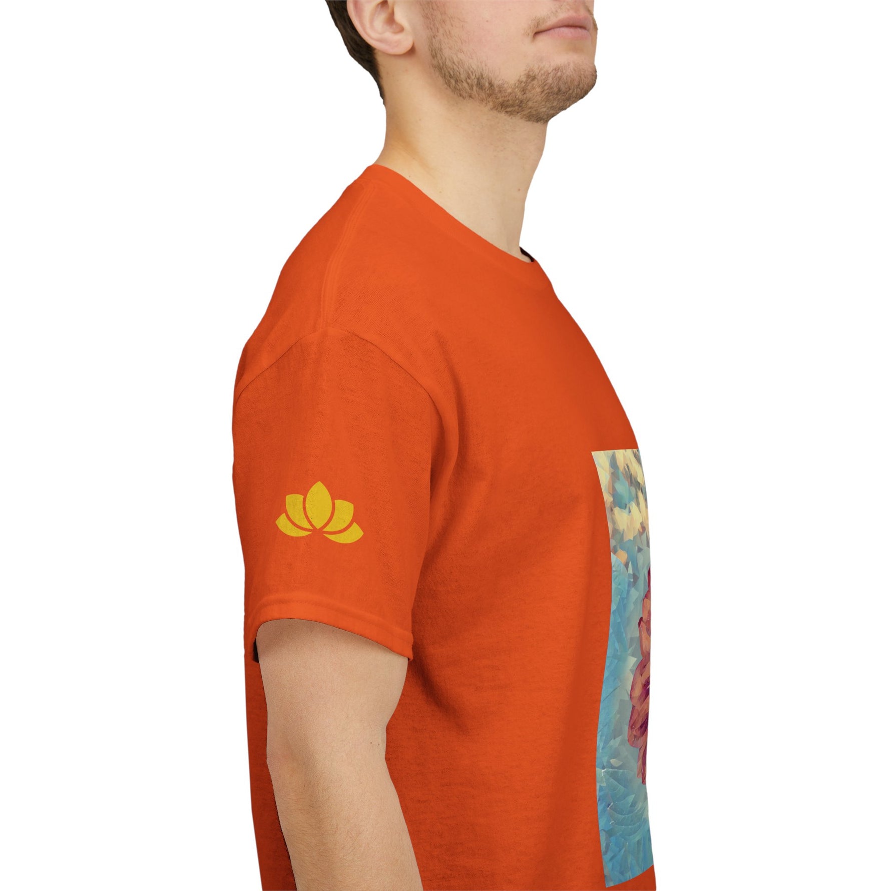 Unisex Heavy Cotton Tee - Poly Art - Flower of Dahlia (Variant 1)