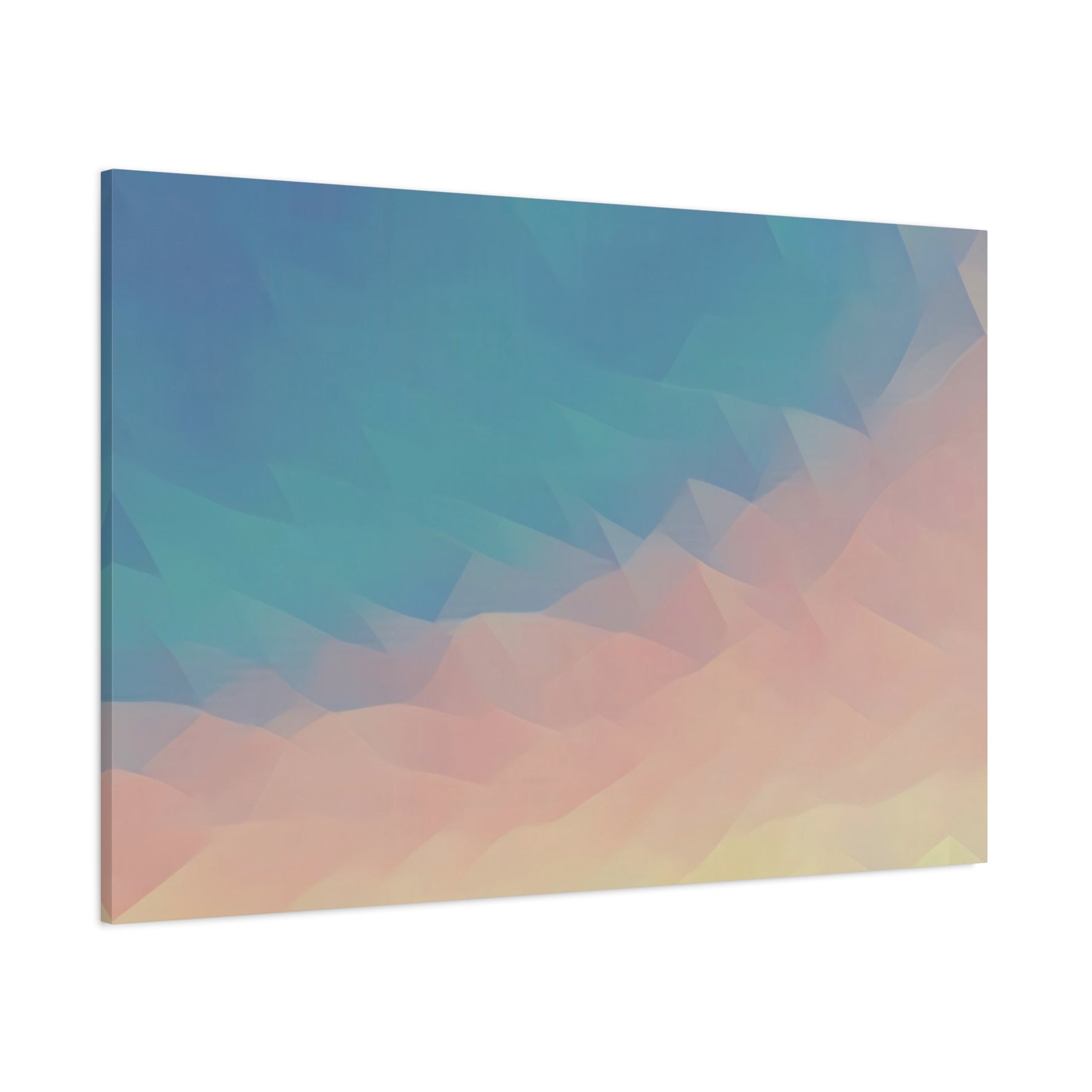 Stretched Matte Canvas - Poly Art - Sunset Sky (Variant 1)