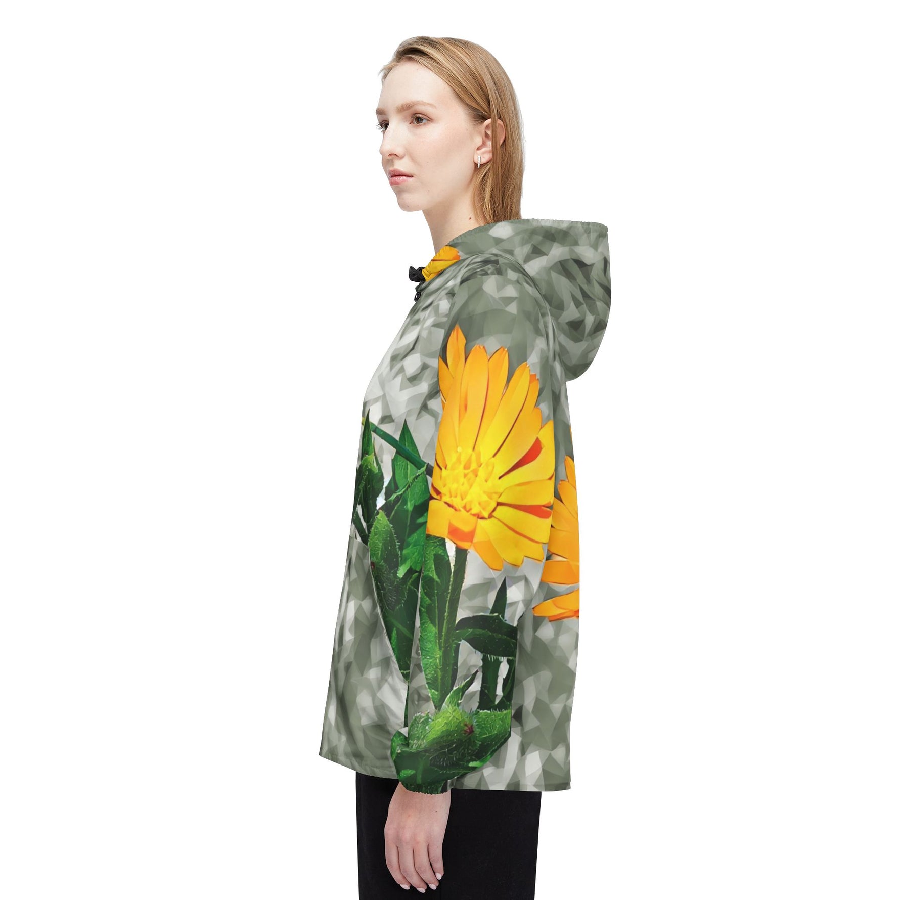 Windbreaker Jacket - Poly Art - Flower of Calendula (Variant 1)