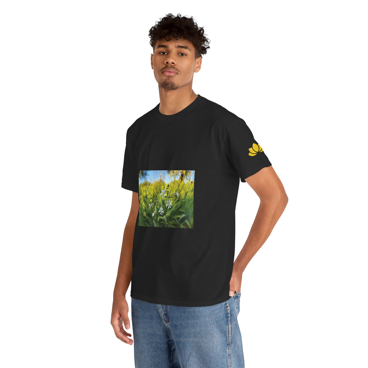Unisex Heavy Cotton Tee - Flower of Silene Vulgaris