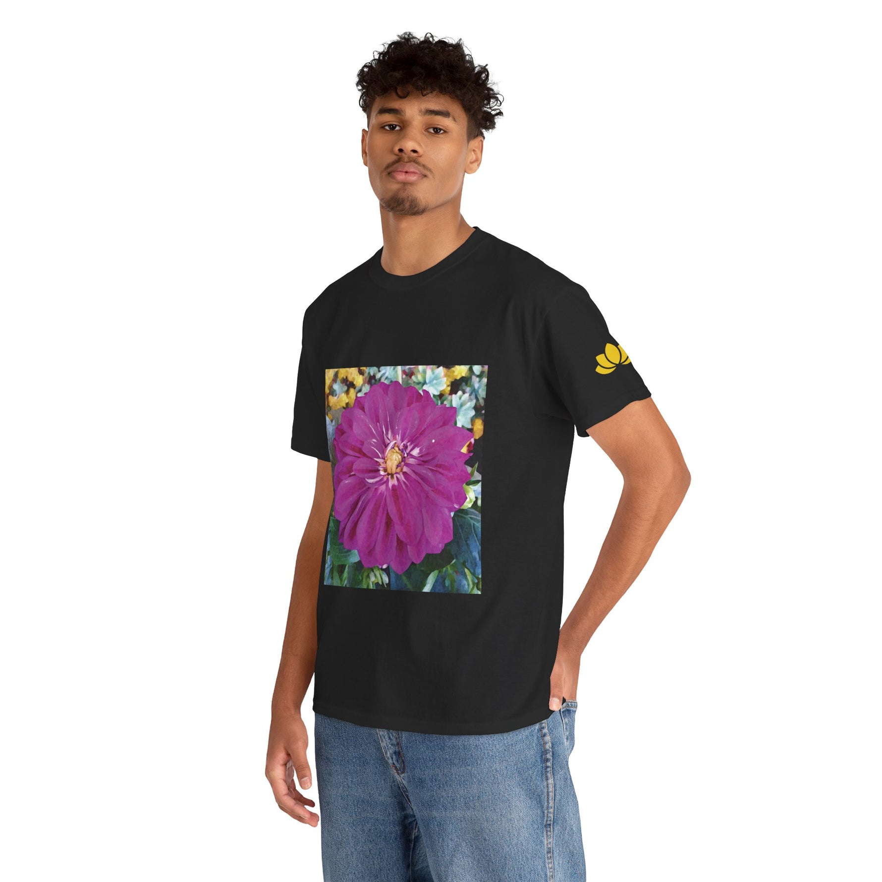 Unisex Heavy Cotton Tee - Flower of Dahlia