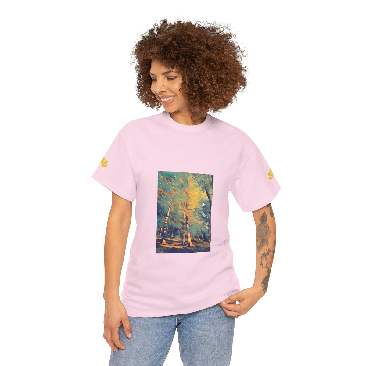 Unisex Heavy Cotton Tee - Poly Art - Forest (Variant 2)