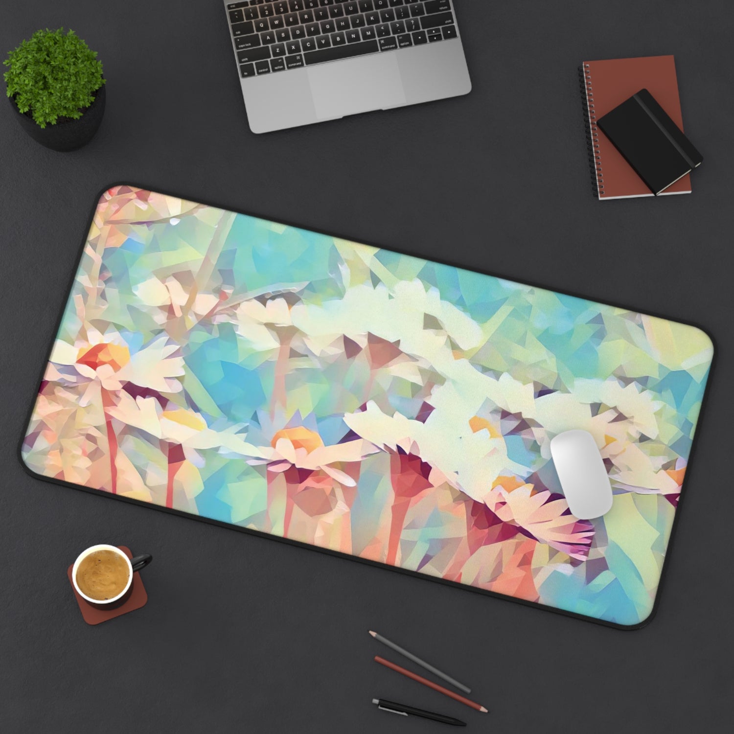 Desk Mat - Poly Art - Flower of Daisies (Variant 3)