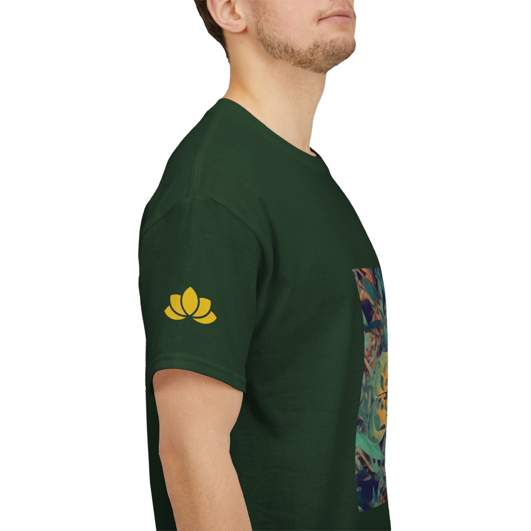 Unisex Heavy Cotton Tee - Poly Art - Flower of Euphorbia Helioscopia