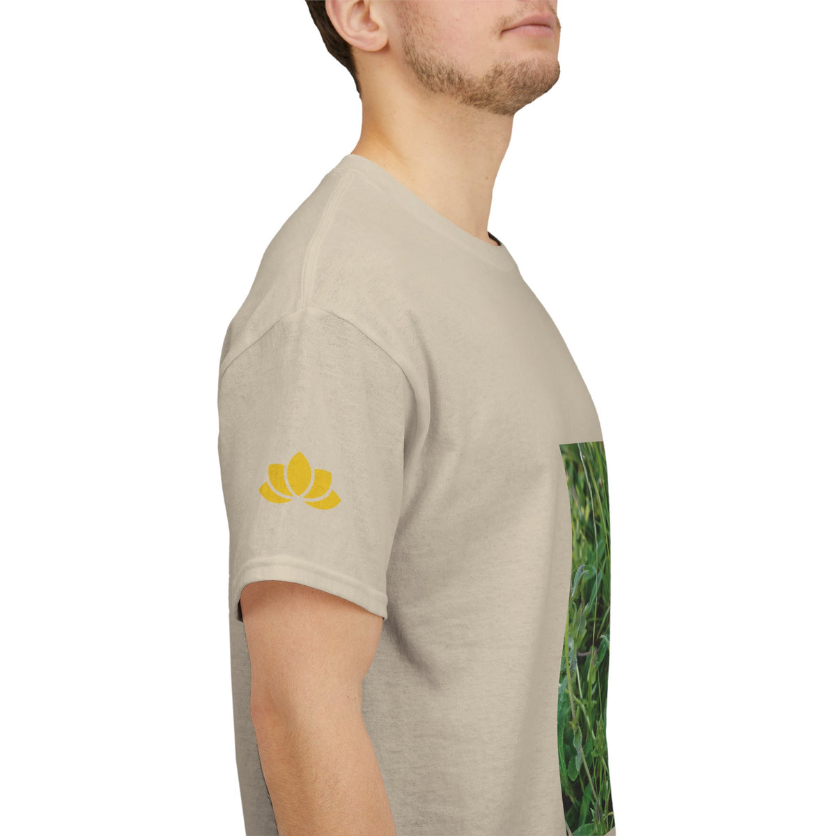 Unisex Heavy Cotton Tee - Flower of Malva Sylvestris