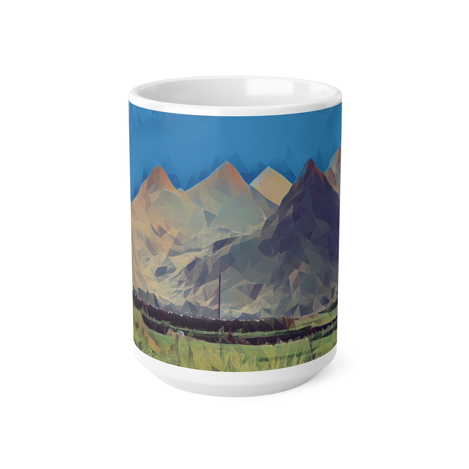 Ceramic White Cup 15oz - Poly Art - China's Guilin Hills